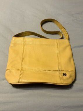The Sak "De Young" Yellow Pebble Soft Leather Hobo/Shoulder Bag Lightweight
